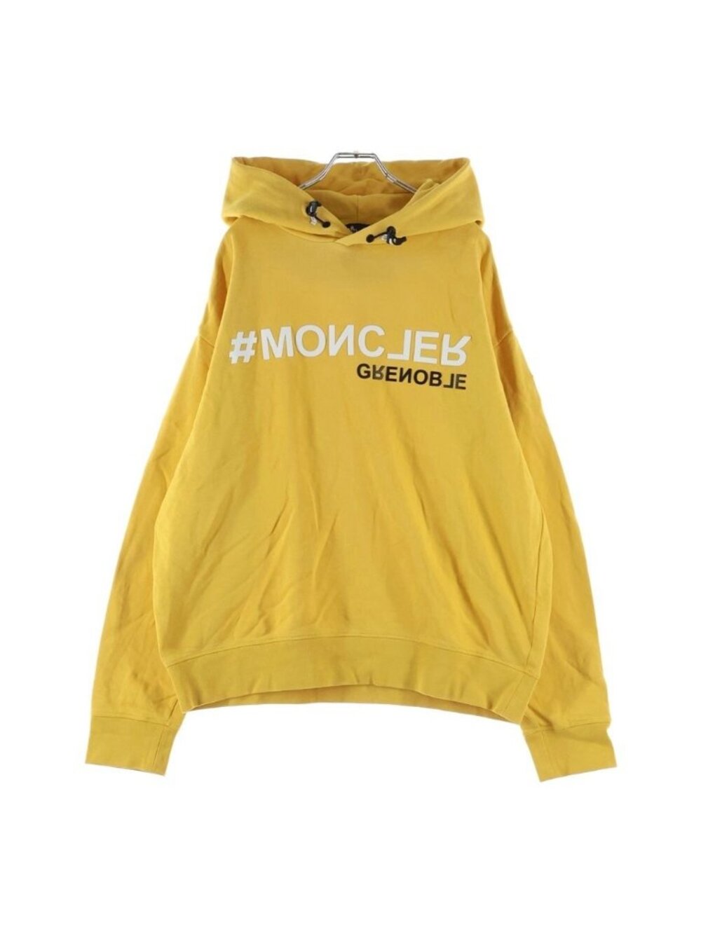 Moncler Grenoble Maglia Con Cappuccio Logo Pullover Hoodie Yellow